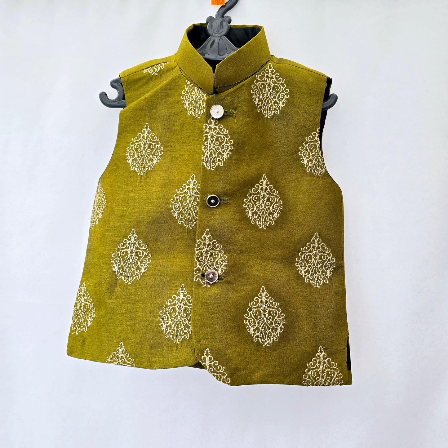 Mehndi Colour Embroidery Koti Waistcoat Baby Kids || Ramadan, Eid || Pakistan & Indian, Wedding, Shaadi, Holi