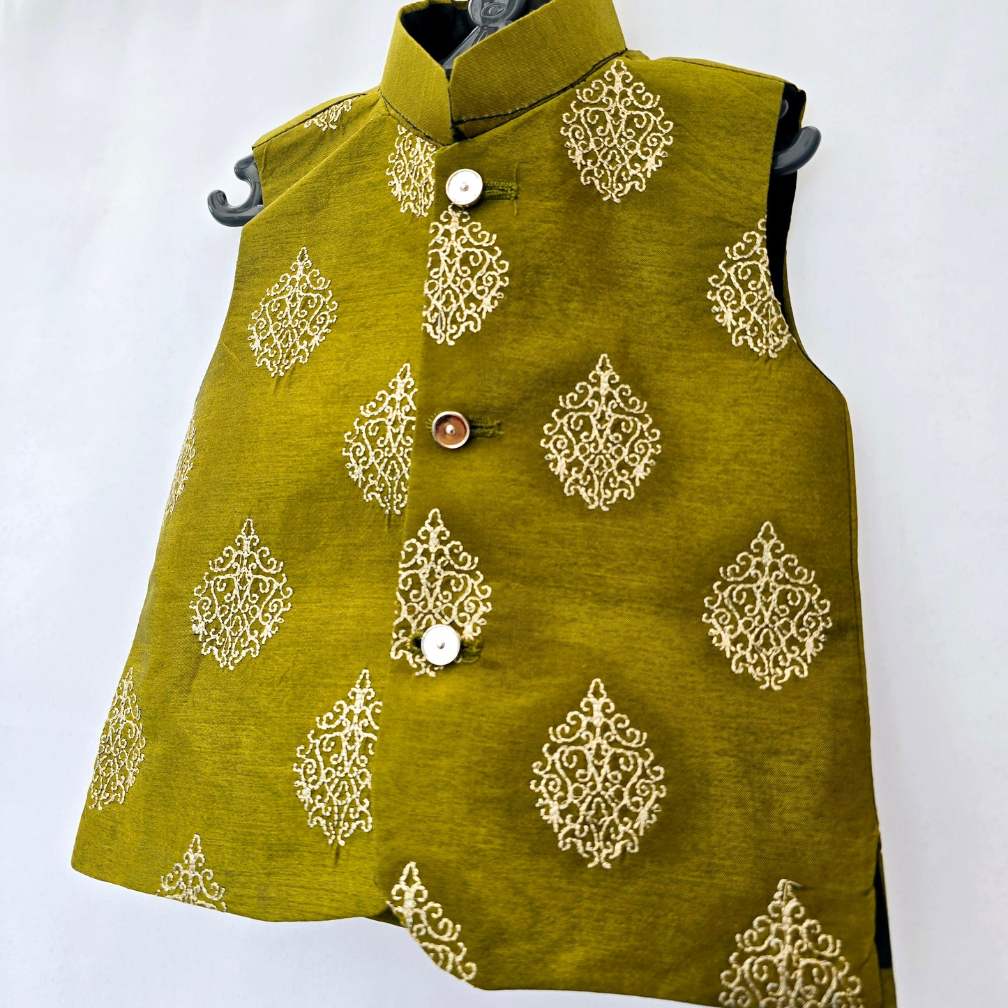 Mehndi Colour Embroidery Koti Waistcoat Baby Kids || Ramadan, Eid || Pakistan & Indian, Wedding, Shaadi, Holi
