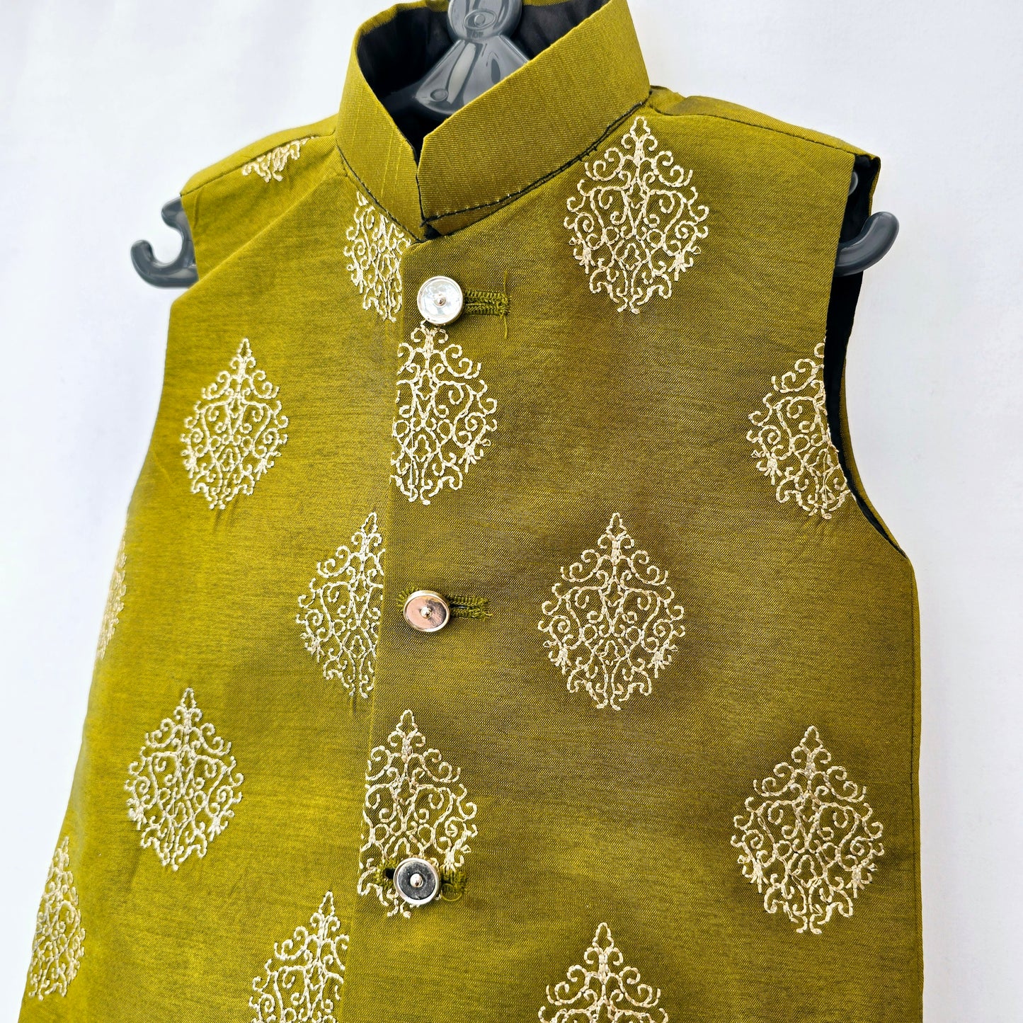 Mehndi Colour Embroidery Koti Waistcoat Baby Kids || Ramadan, Eid || Pakistan & Indian, Wedding, Shaadi, Holi