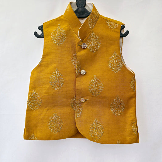 Kid's Pakistani/ Indian Waistcoat Jacket Style Fancy Koti Ethnic Outfit