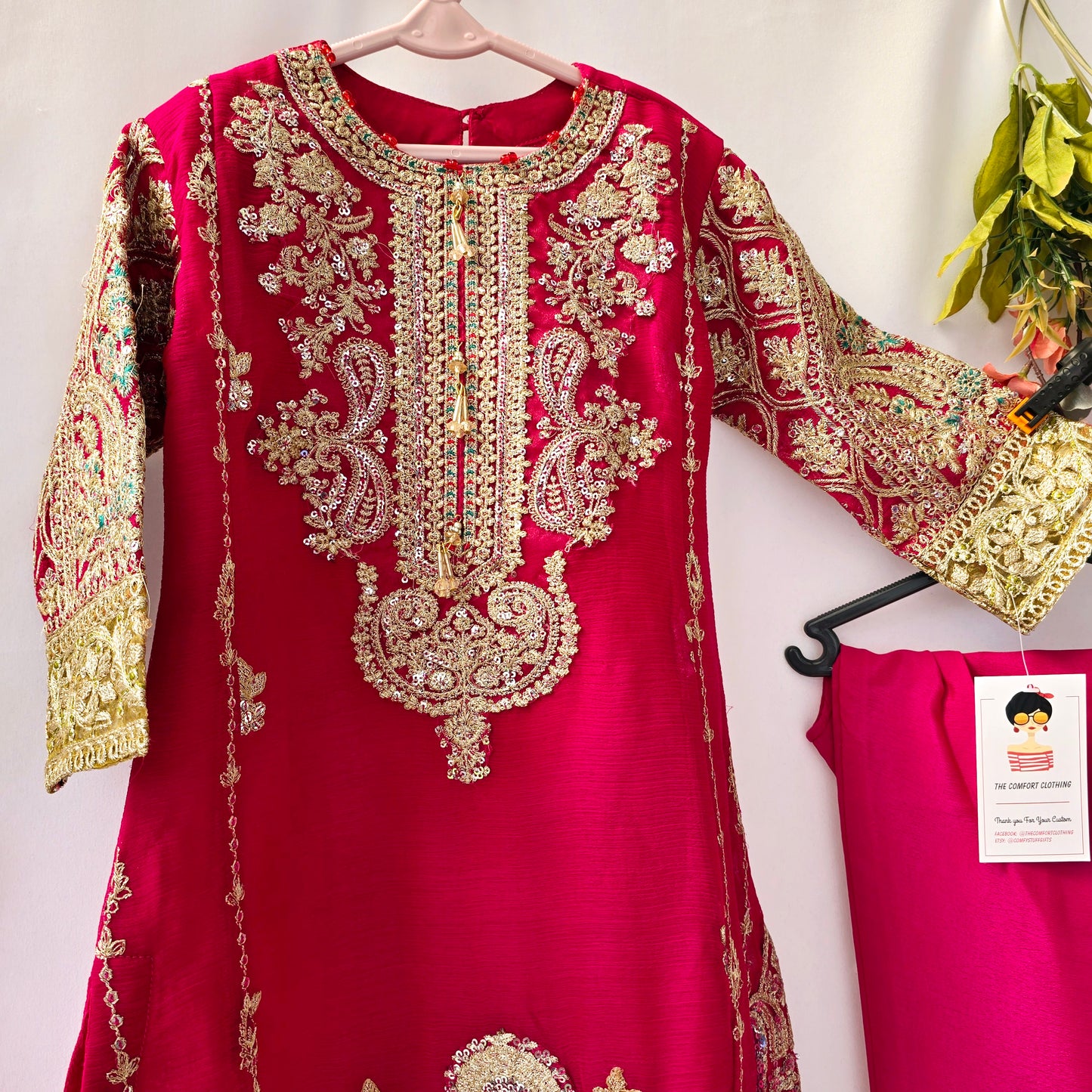 Eid Collection 2025 | Baby Girl Embroidered 3Pc Kameez Shalwar for Eid & Party wear
