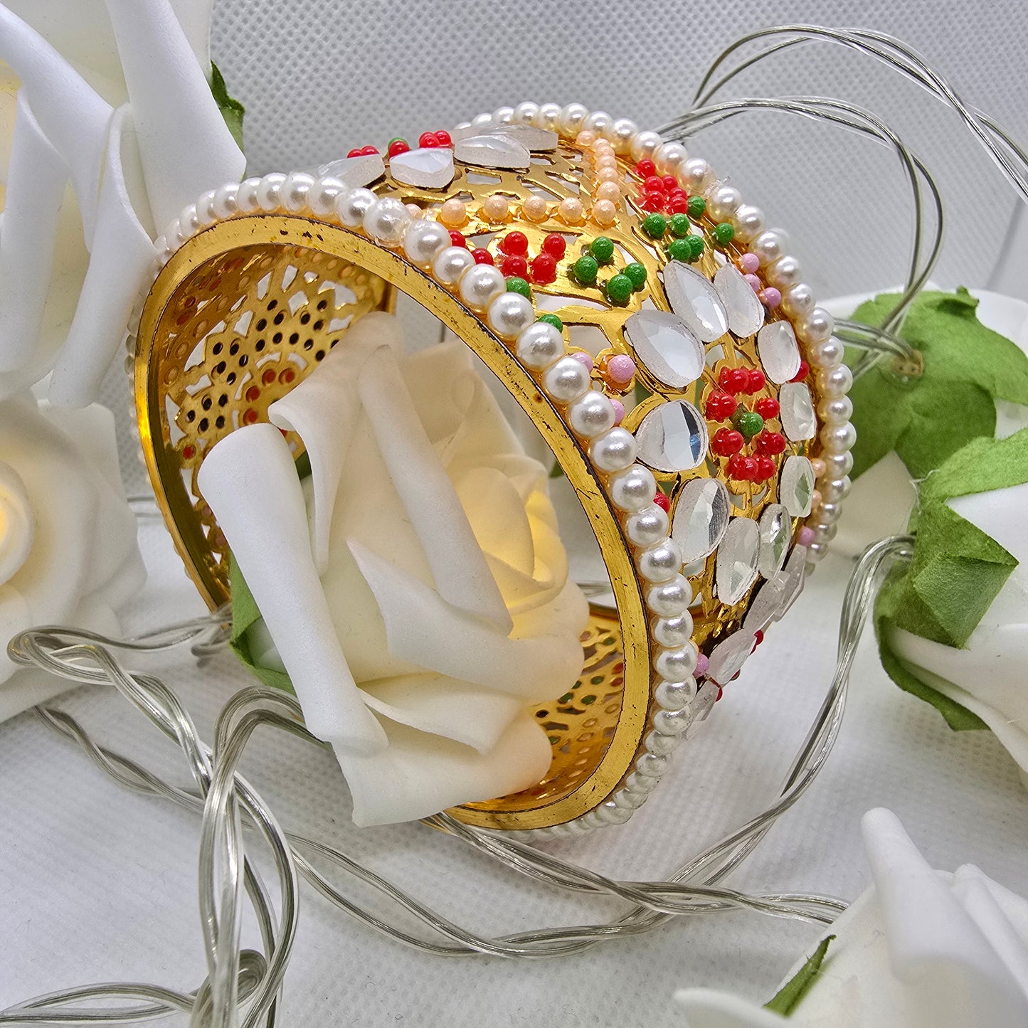 Wide Mirror Work Handmade Wide Kara || Pakistani/ Indian Style Bangle