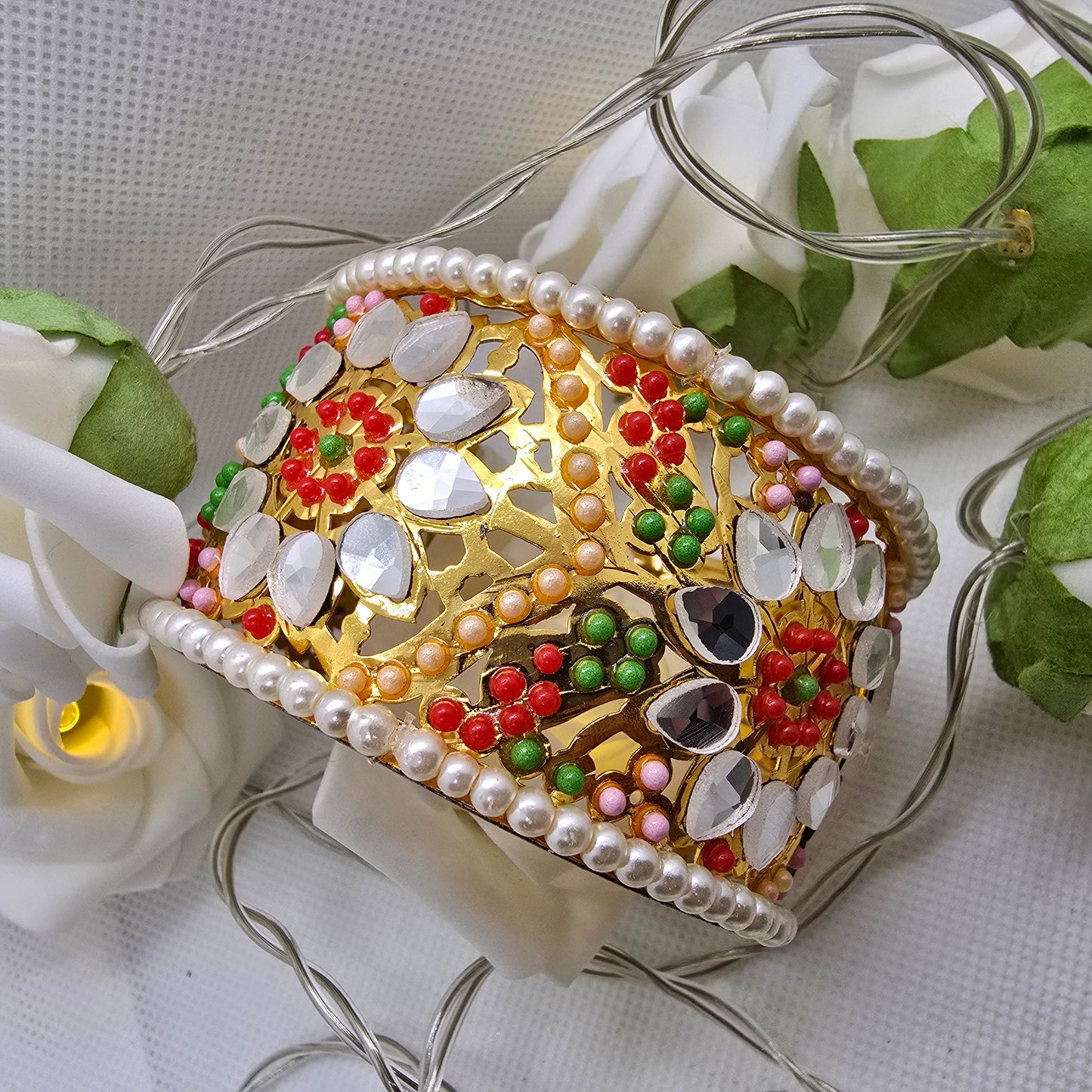 Wide Mirror Work Handmade Wide Kara || Pakistani/ Indian Style Bangle