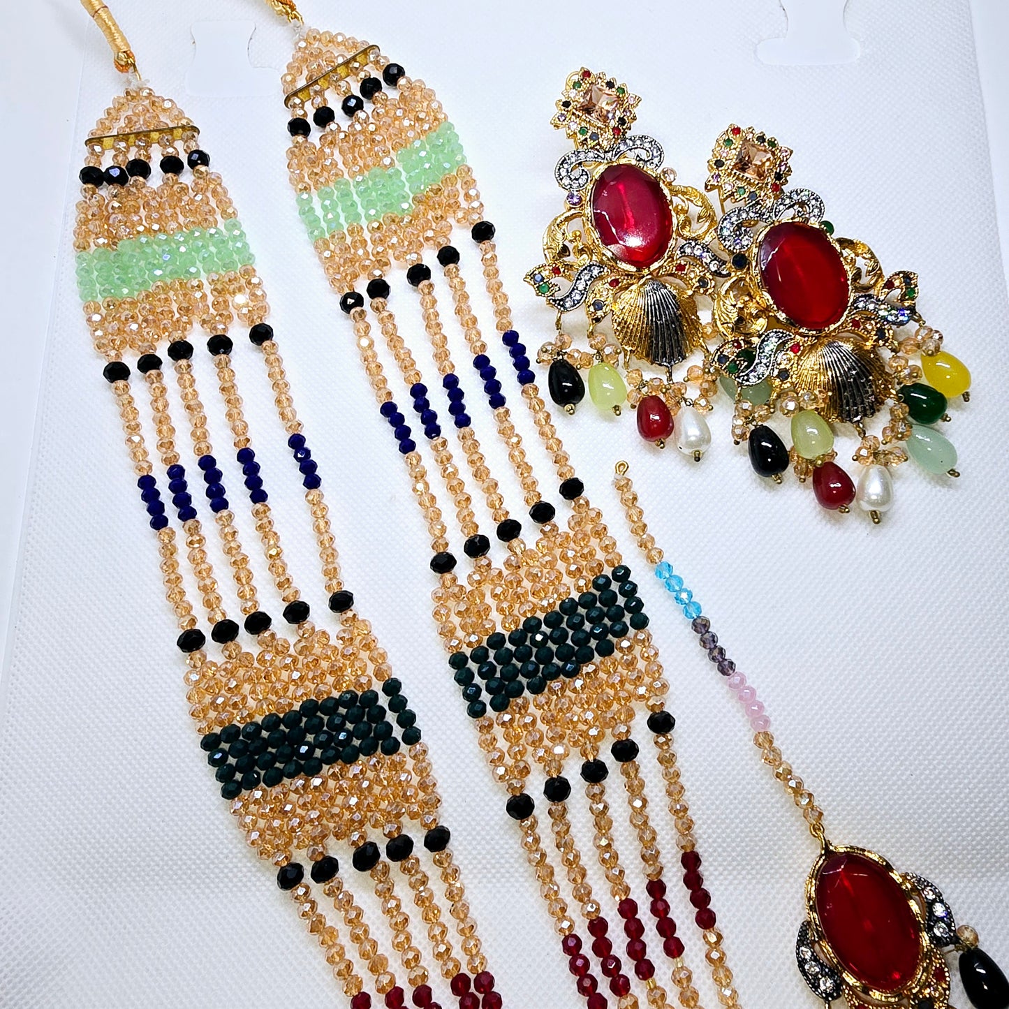 Necklace Mala with Earrings Set (Indian/Pakistani Bridal/Party wear jewellery)