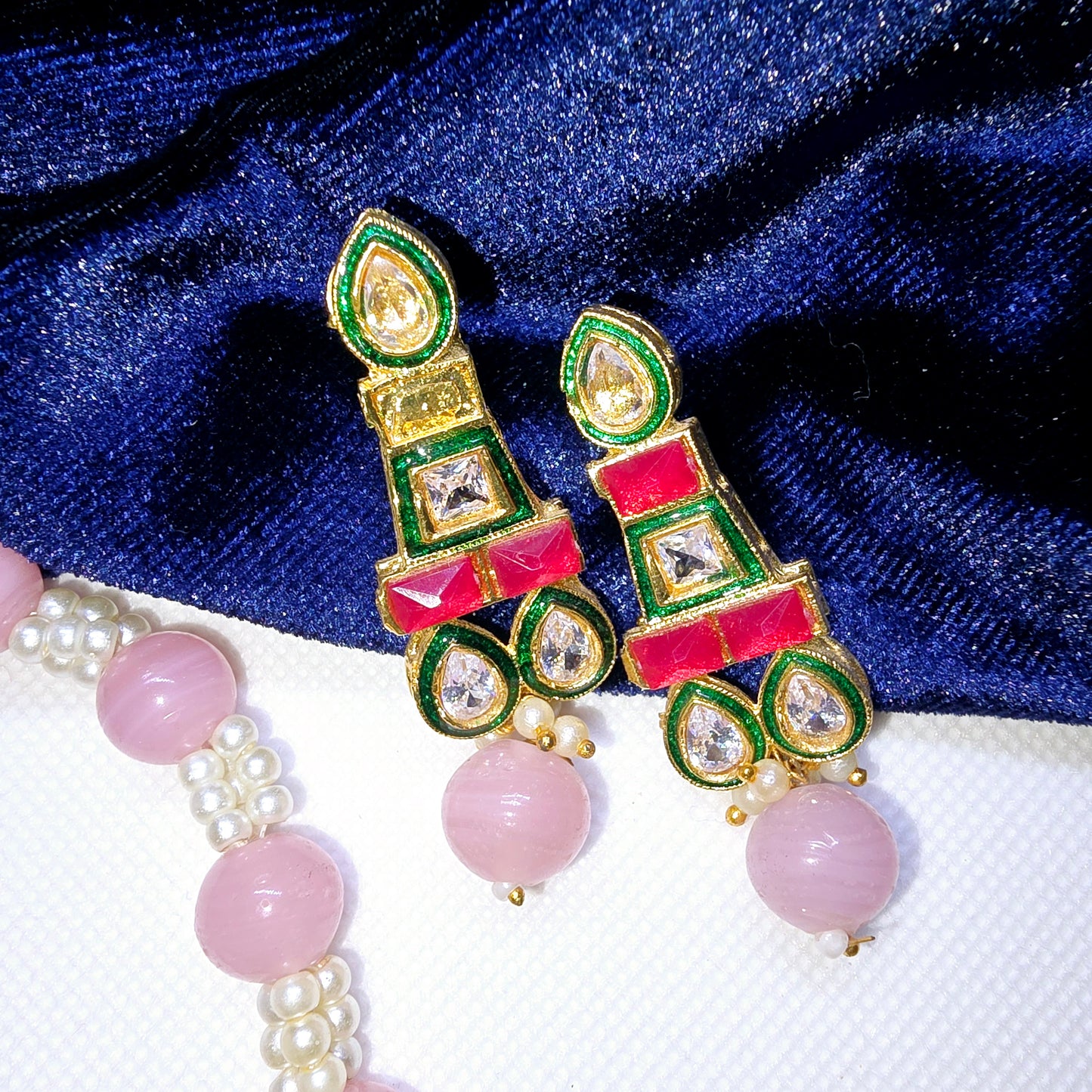 Fusion Pearl Long Necklace- Sabyasachi, Indian & Pakistani Jewelry, Antique Mala