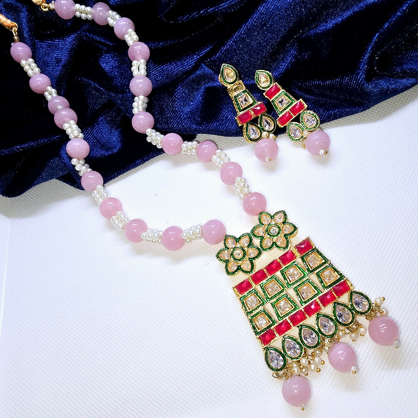 Fusion Pearl Long Necklace- Sabyasachi, Indian & Pakistani Jewelry, Antique Mala