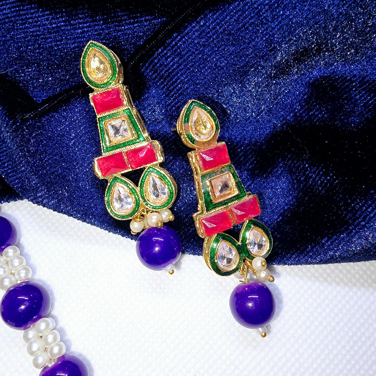 Fusion Pearl Long Necklace- Sabyasachi, Indian & Pakistani Jewelry, Antique Mala