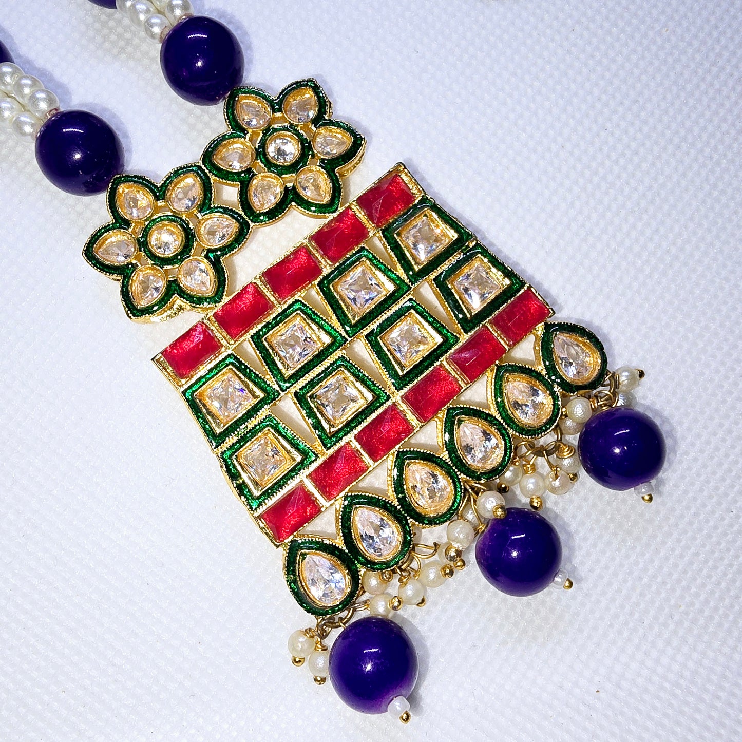 Fusion Pearl Long Necklace- Sabyasachi, Indian & Pakistani Jewelry, Antique Mala