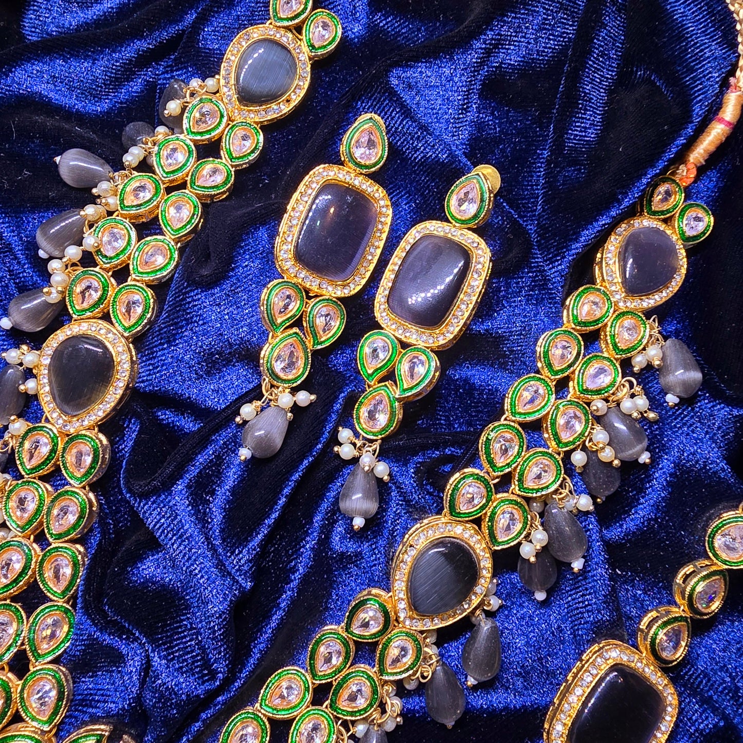 Necklace Mala with Earrings Set (Indian/Pakistani Bridal/Party wear jewellery)