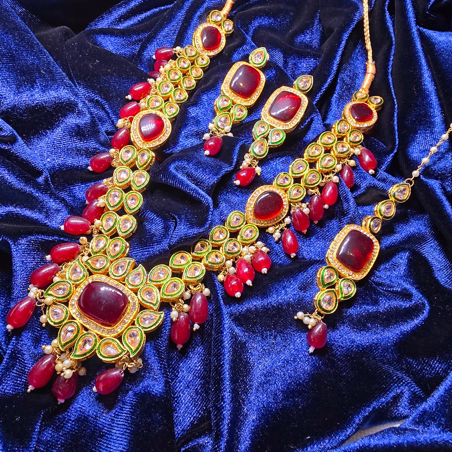 Necklace Mala with Earrings Set (Indian/Pakistani Bridal/Party wear jewellery)