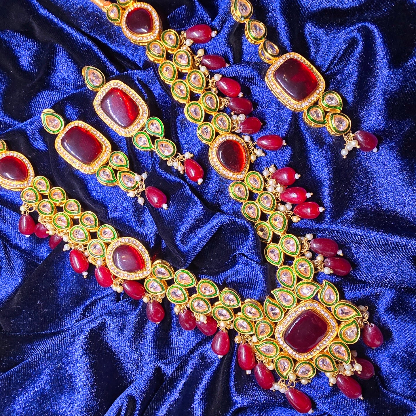 Necklace Mala with Earrings Set (Indian/Pakistani Bridal/Party wear jewellery)