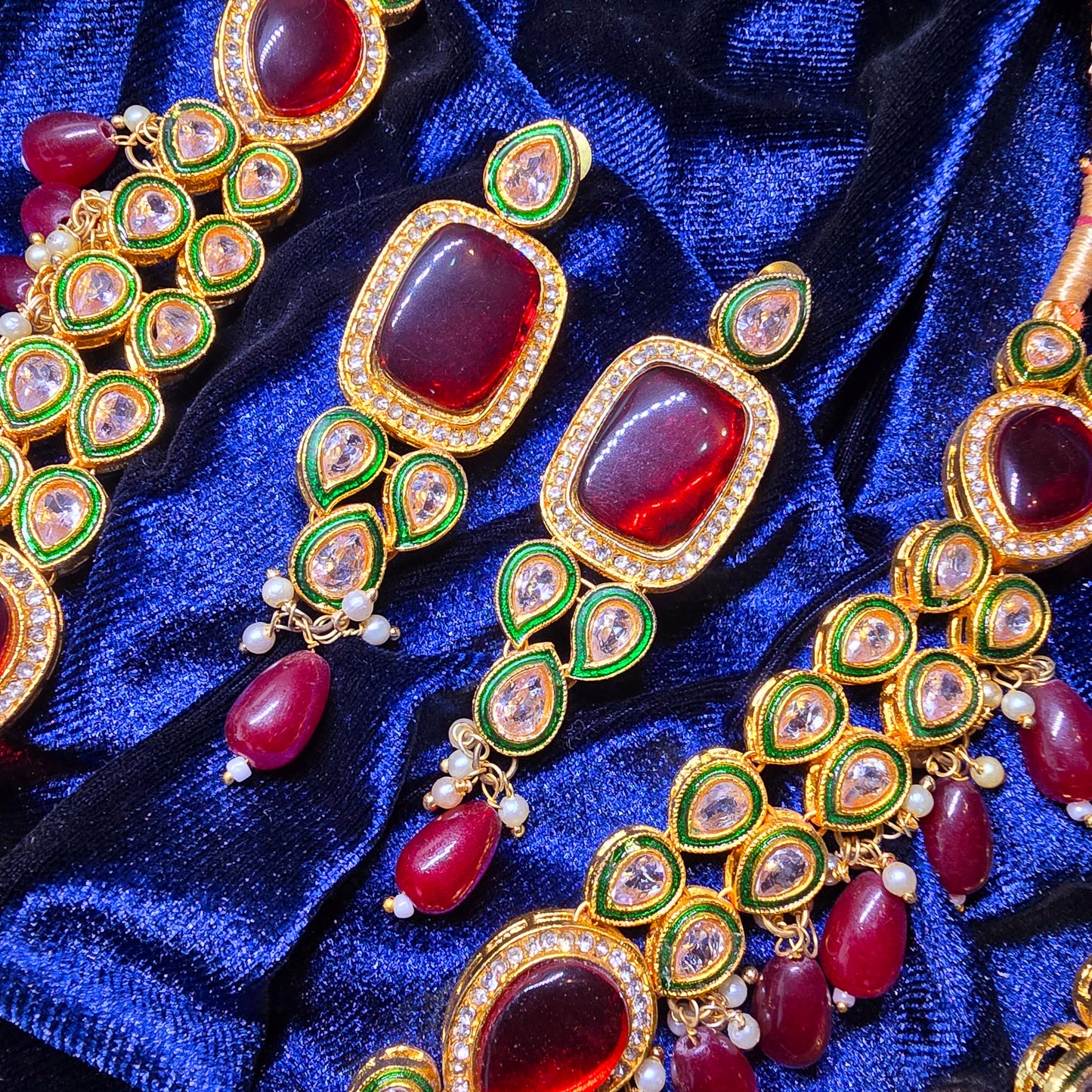 Necklace Mala with Earrings Set (Indian/Pakistani Bridal/Party wear jewellery)