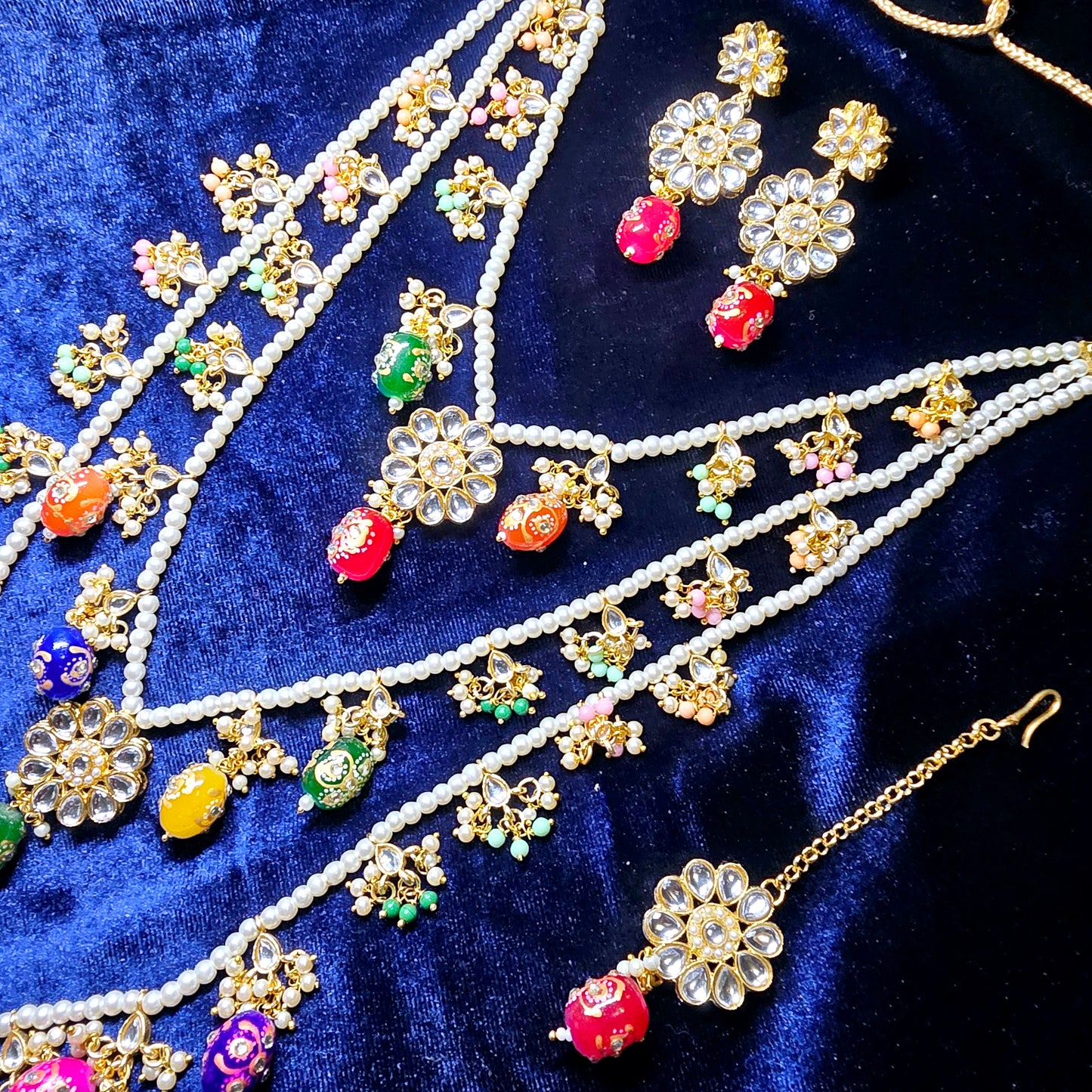 Indian Nauratan Layered Jewellery Set