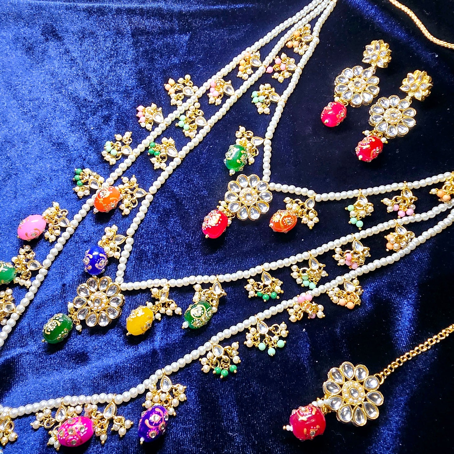 Indian Nauratan Layered Jewellery Set
