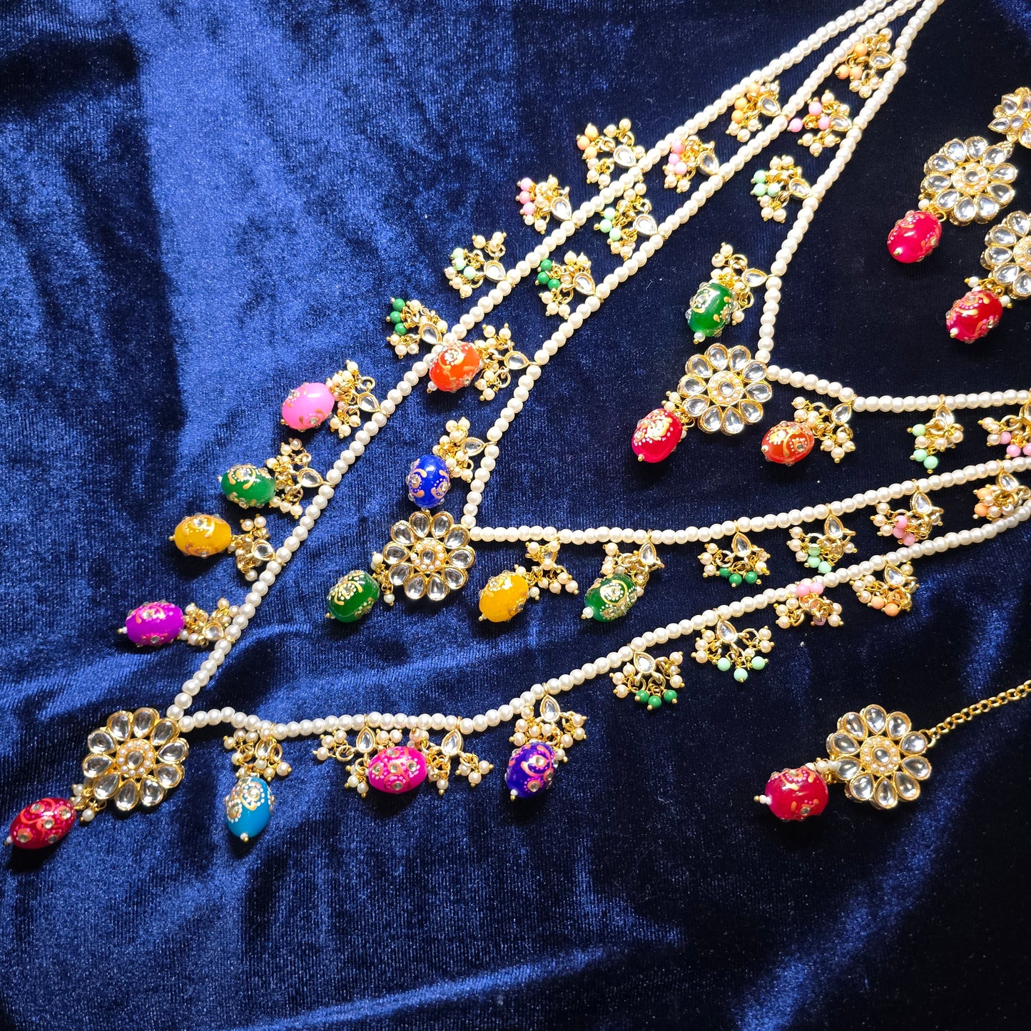 Indian Nauratan Layered Jewellery Set