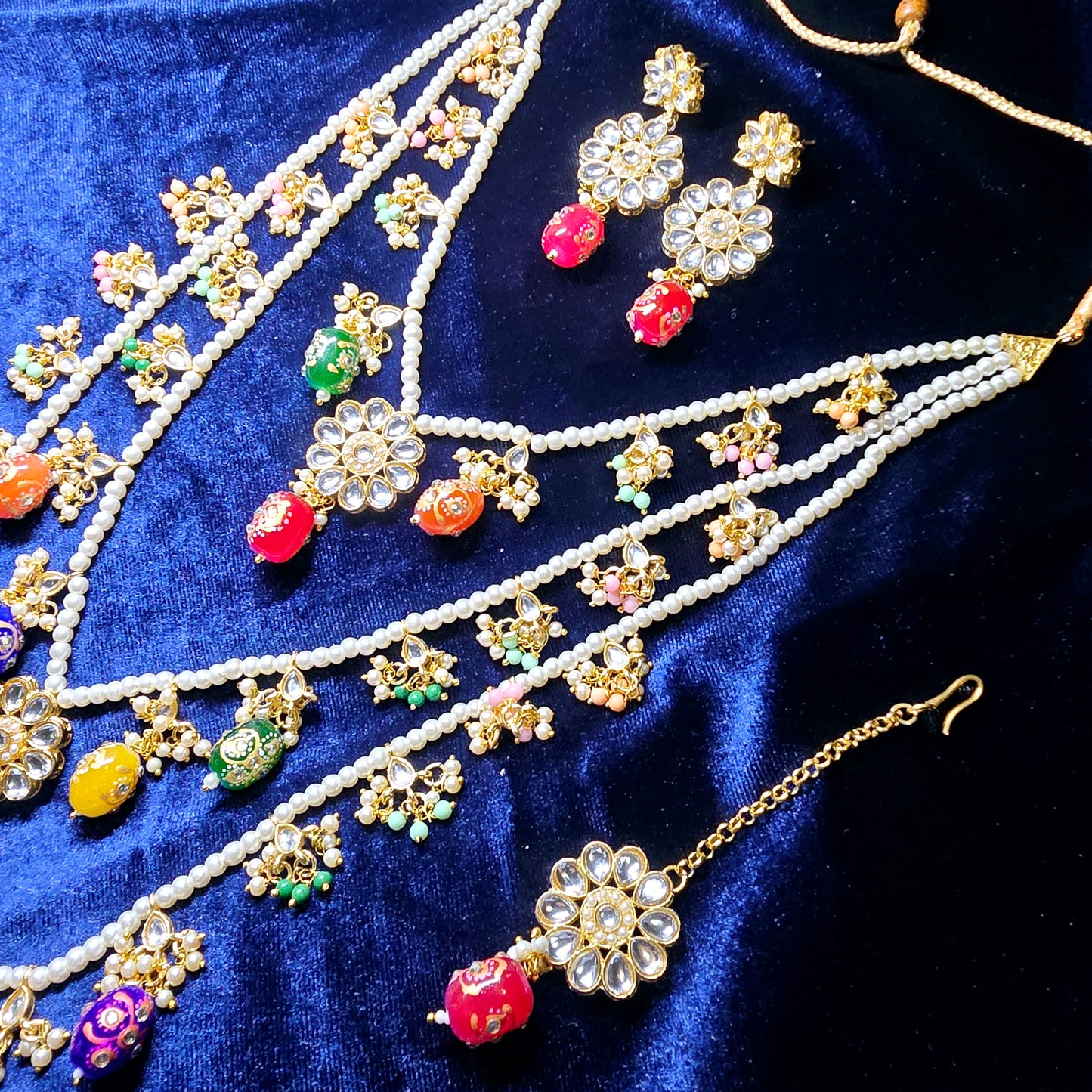 Indian Nauratan Layered Jewellery Set
