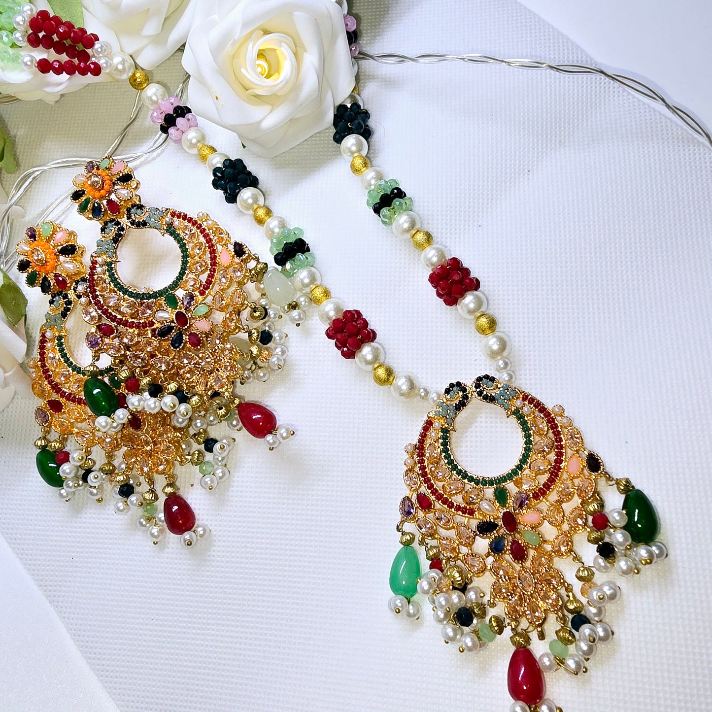 Asian Indian Pendant Necklace Jewellery Set