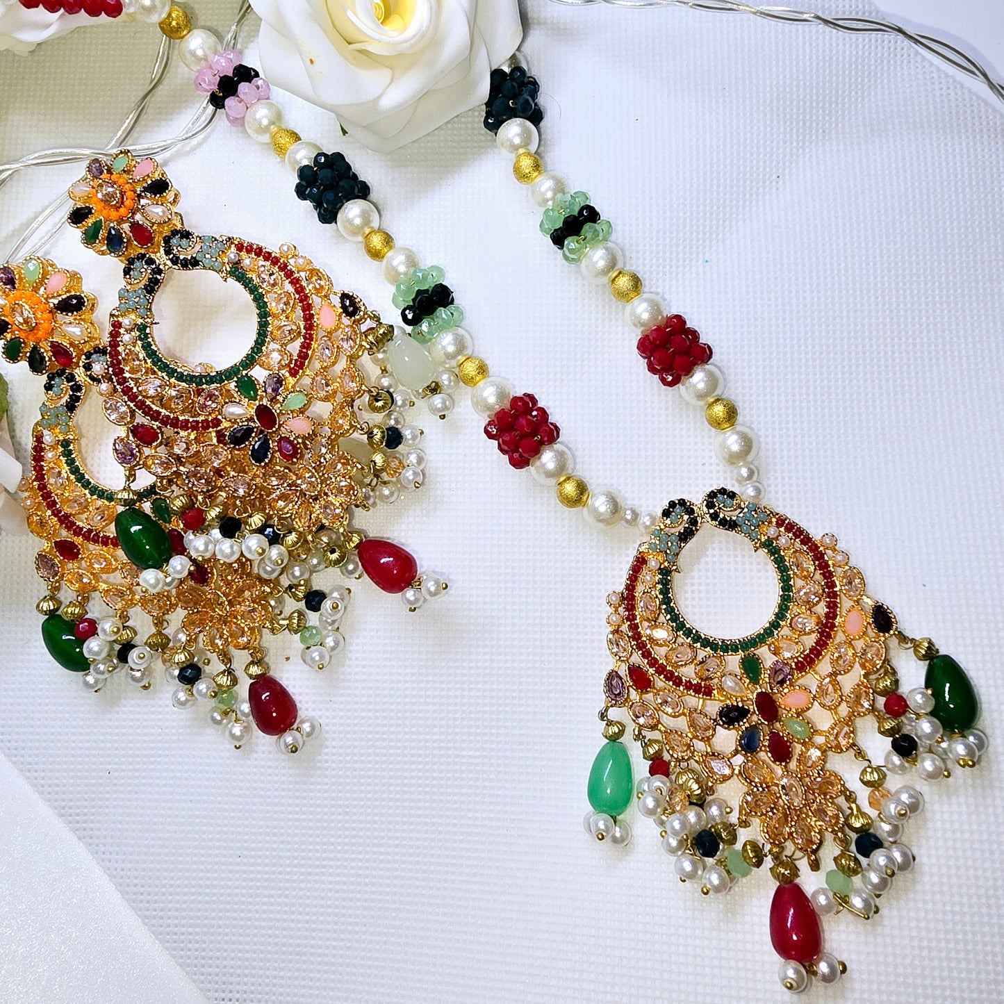 Asian Indian Pendant Necklace Jewellery Set