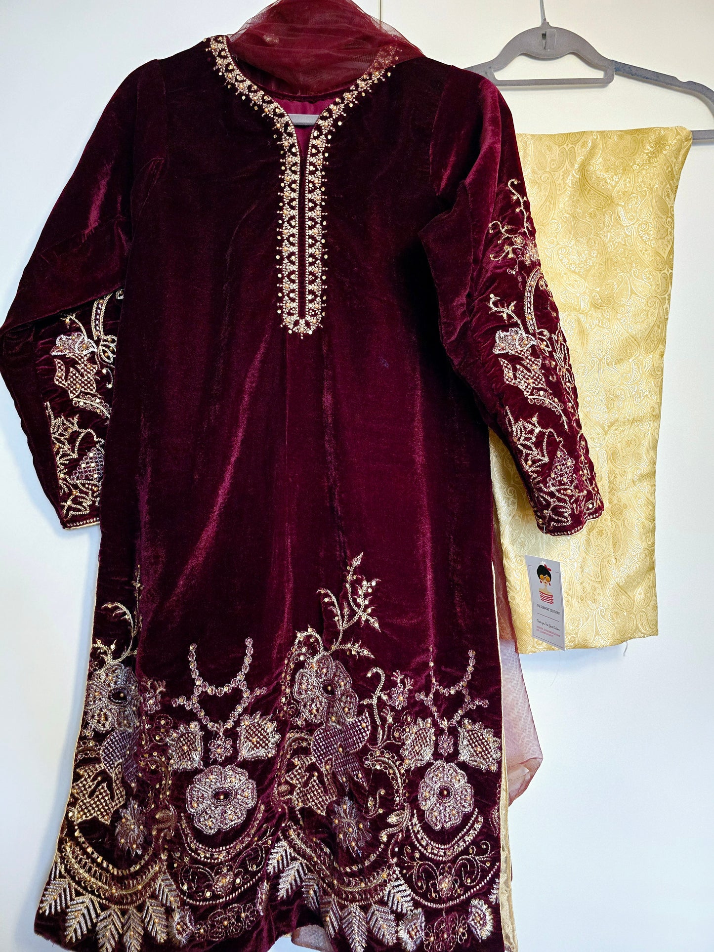 Shalwar Kameez Party Heavy Velvet Bollywood Indian Wear Designer Wedding 3Pc