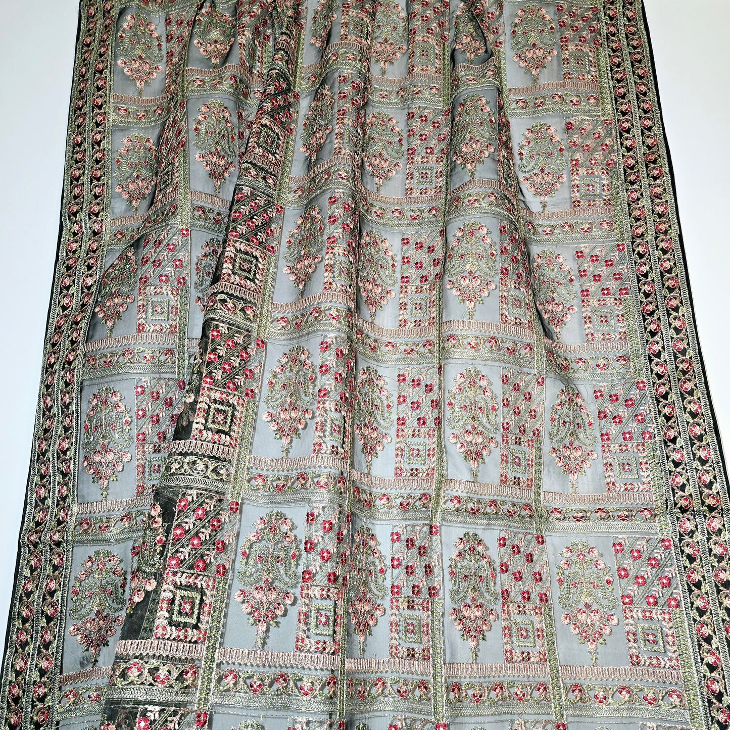 Black Full Embroidered Shawl Perfect for All Occasions