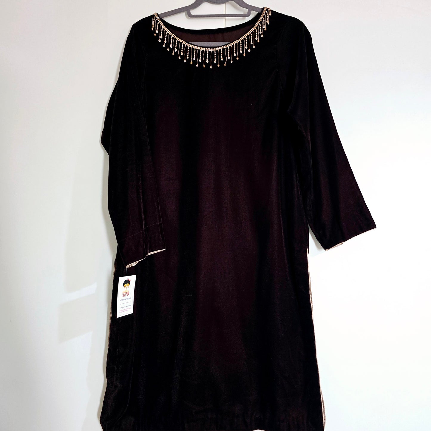 Eid Collection 2025 || Dark Brown Plain Kurta for Women