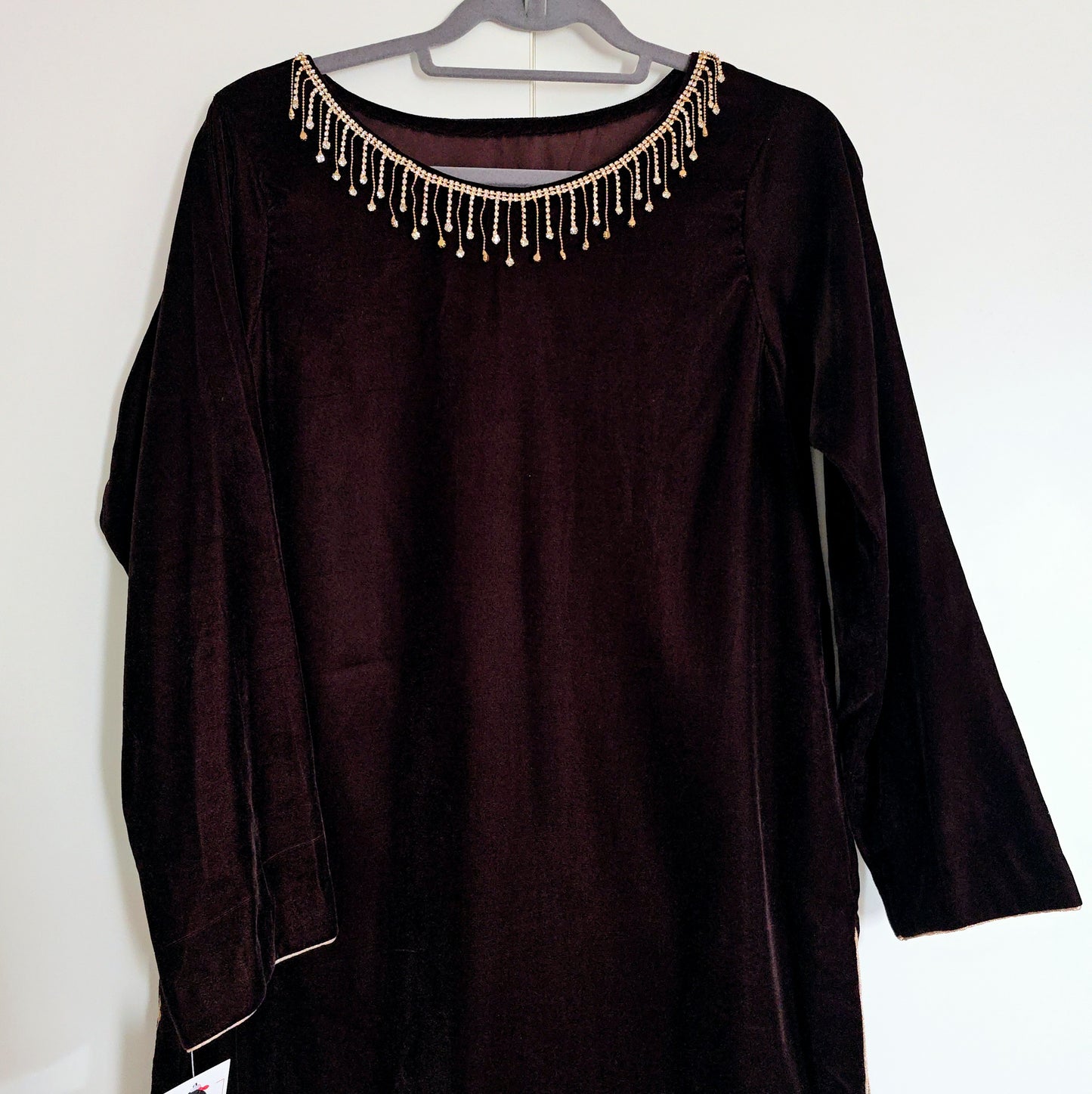 Eid Collection 2025 || Dark Brown Plain Kurta for Women