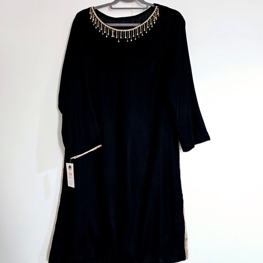 Eid Collection 2025 || Black Plain Kurta for Women