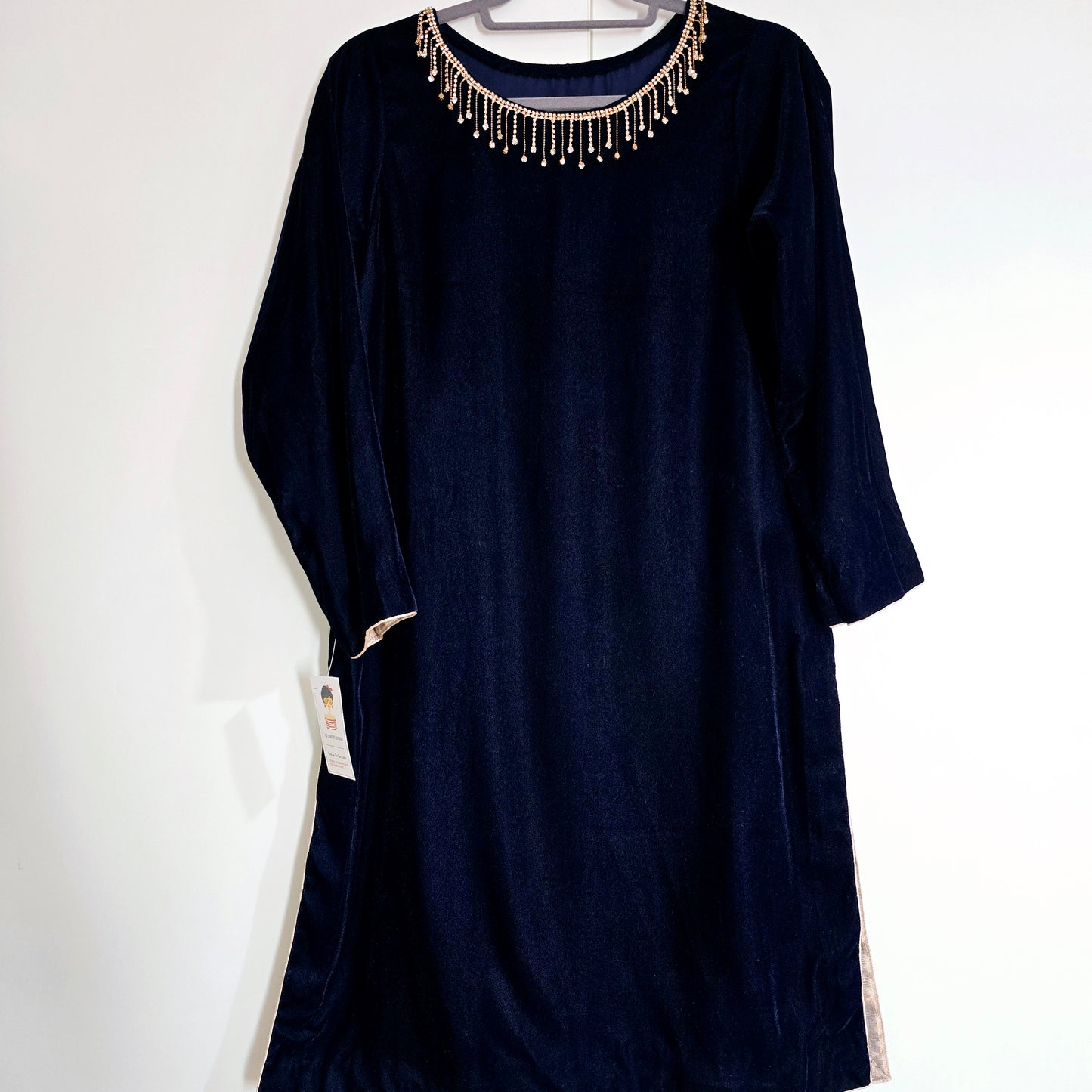 Eid Collection 2025 || Navy Blue Plain Kurta for Women