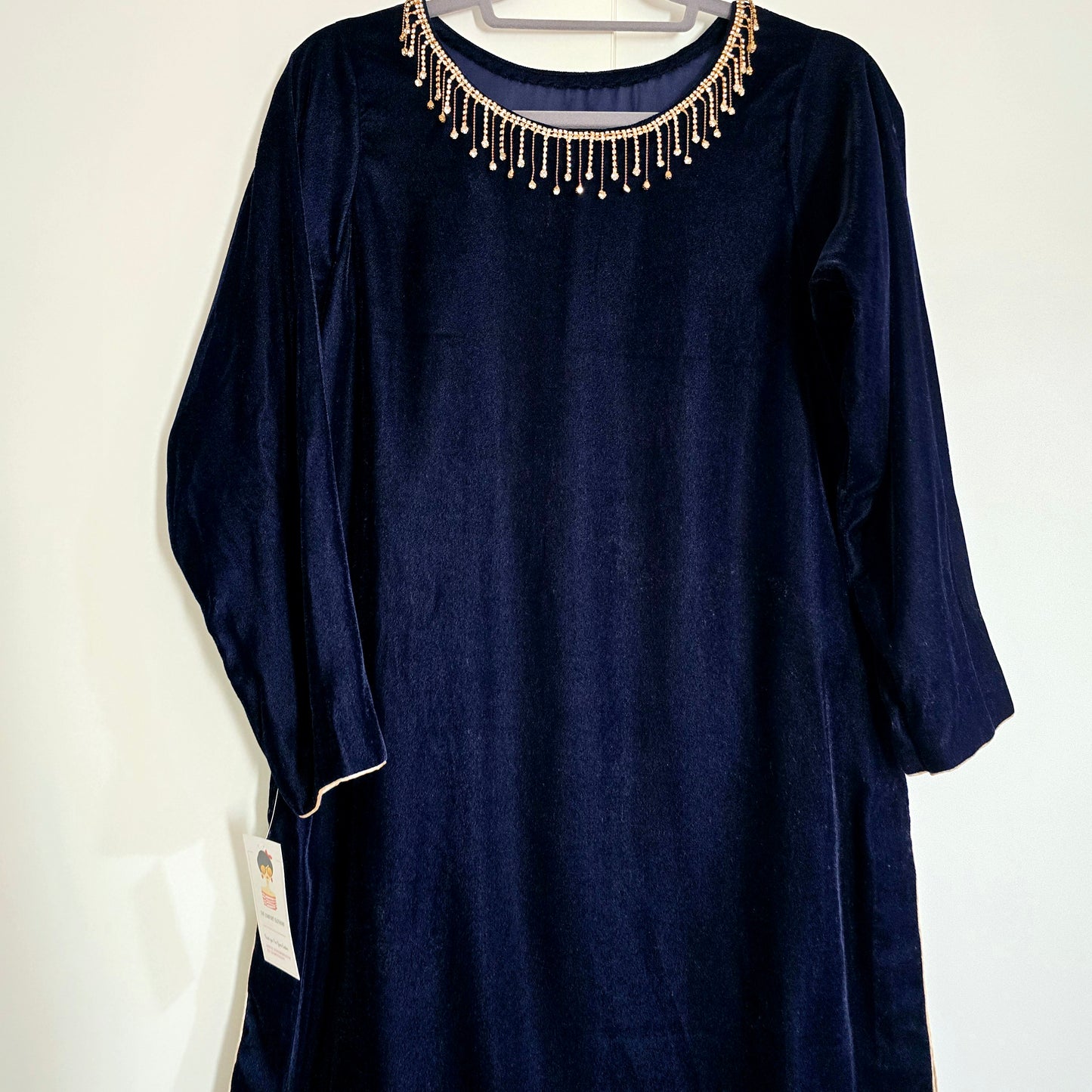 Eid Collection 2025 || Navy Blue Plain Kurta for Women