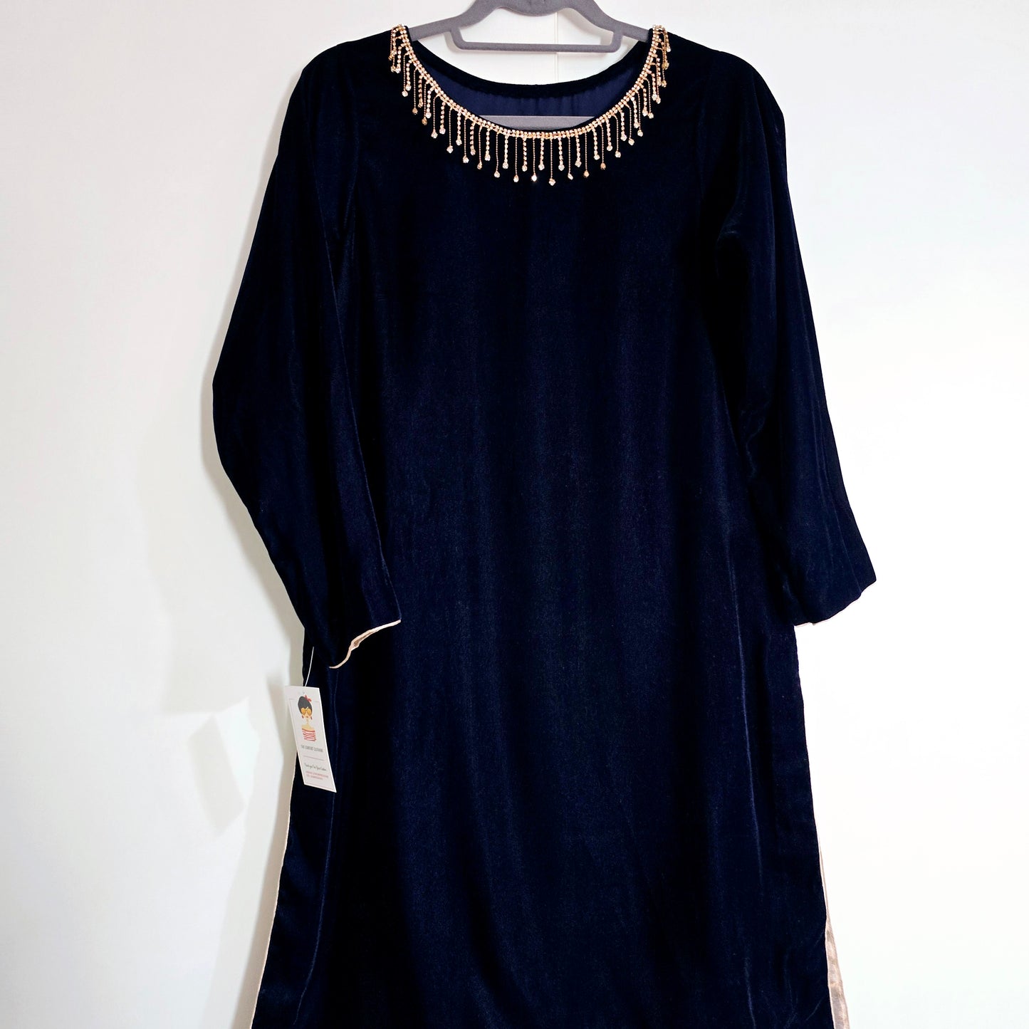 Eid Collection 2025 || Navy Blue Plain Kurta for Women