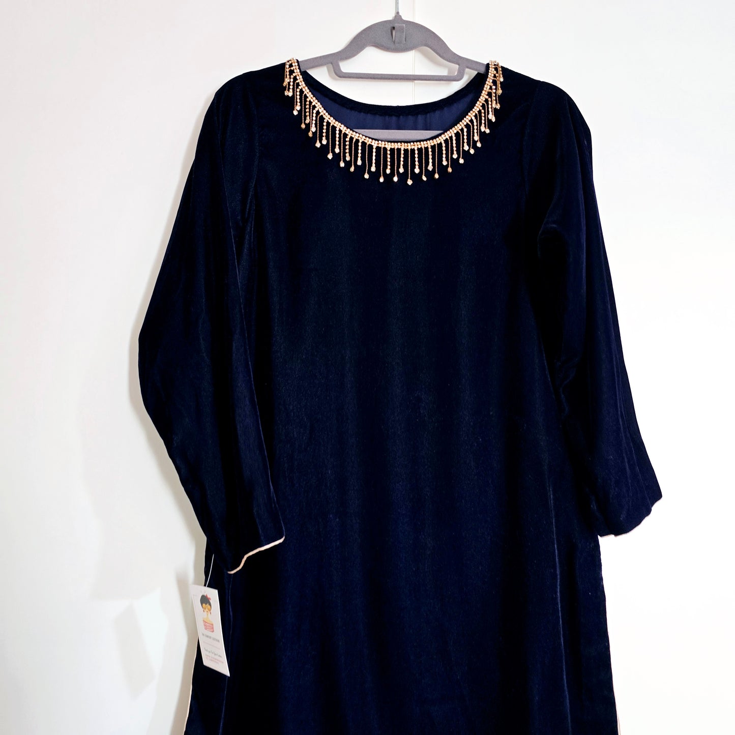 Eid Collection 2025 || Navy Blue Plain Kurta for Women