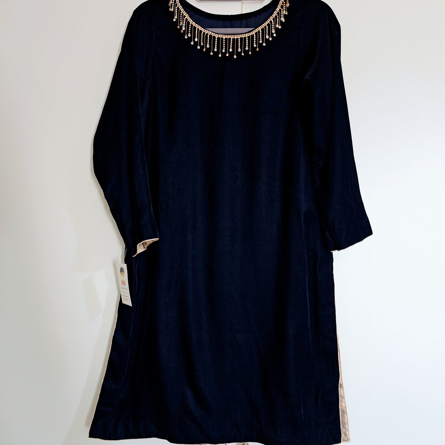 Eid Collection 2025 || Navy Blue Plain Kurta for Women
