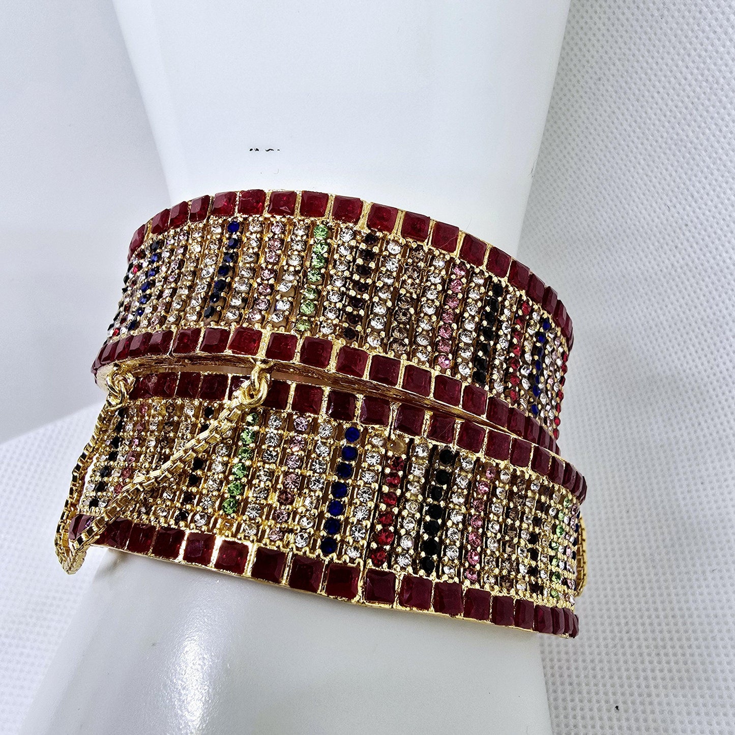 Old Style Kara Pair with Gold Base