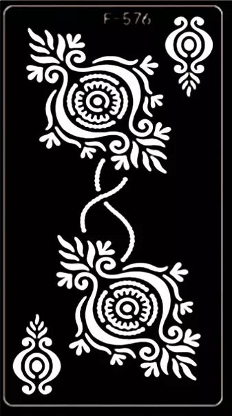 Henna Tattoo Stencils Reusable Self Adhesive Temporary Hand Body Art Template Stencil || Mehndi Design || Apply Mehndi on it