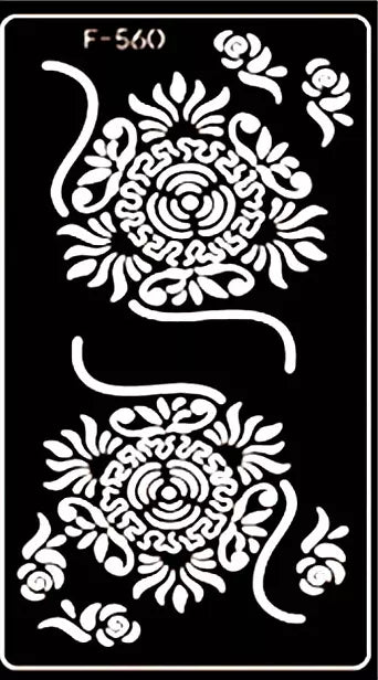 Henna Tattoo Stencils Reusable Self Adhesive Temporary Hand Body Art Template Stencil || Mehndi Design || Apply Mehndi on it