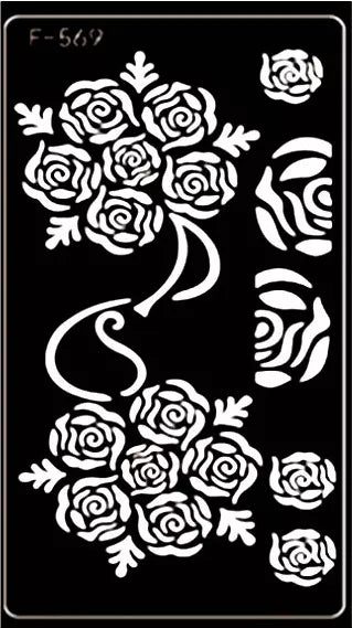 Henna Tattoo Stencils Reusable Self Adhesive Temporary Hand Body Art Template Stencil || Mehndi Design || Apply Mehndi on it