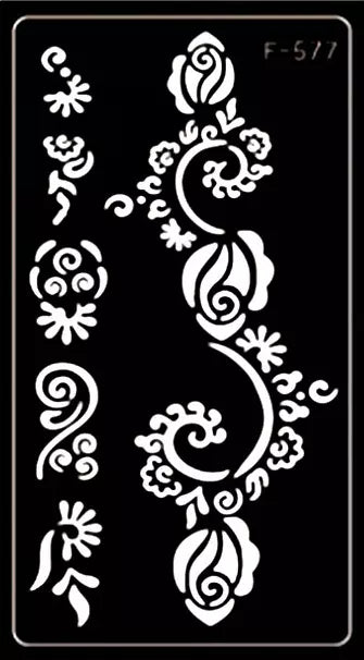 Henna Tattoo Stencils Reusable Self Adhesive Temporary Hand Body Art Template Stencil || Mehndi Design || Apply Mehndi on it