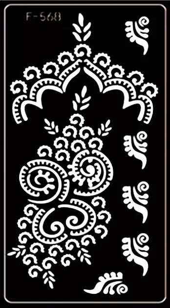 Henna Tattoo Stencils Reusable Self Adhesive Temporary Hand Body Art Template Stencil || Mehndi Design || Apply Mehndi on it