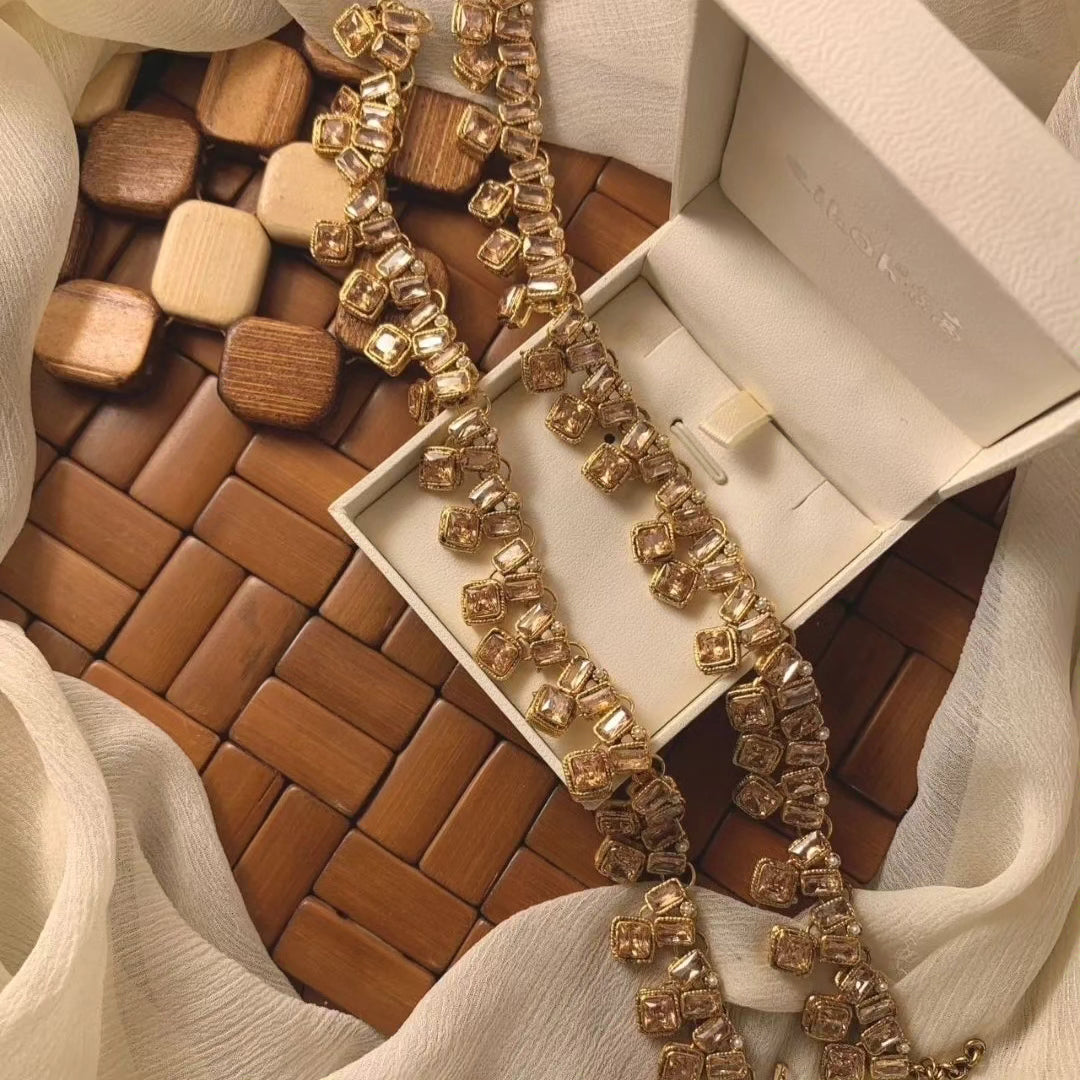 Pure Kundan Pazaib || Indian/ Pakistani/ Traditional Anklet Pair || Antique Gold Wedding Bridal Pazaib || Bollywood Jewelry, Ethnic Wear