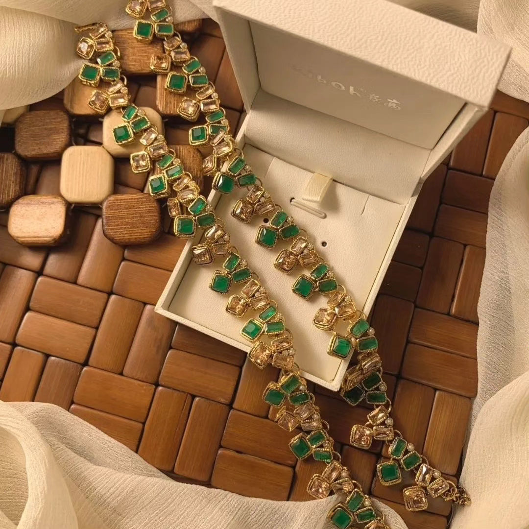 Pure Kundan Pazaib || Indian/ Pakistani/ Traditional Anklet Pair || Antique Gold Wedding Bridal Pazaib || Bollywood Jewelry, Ethnic Wear