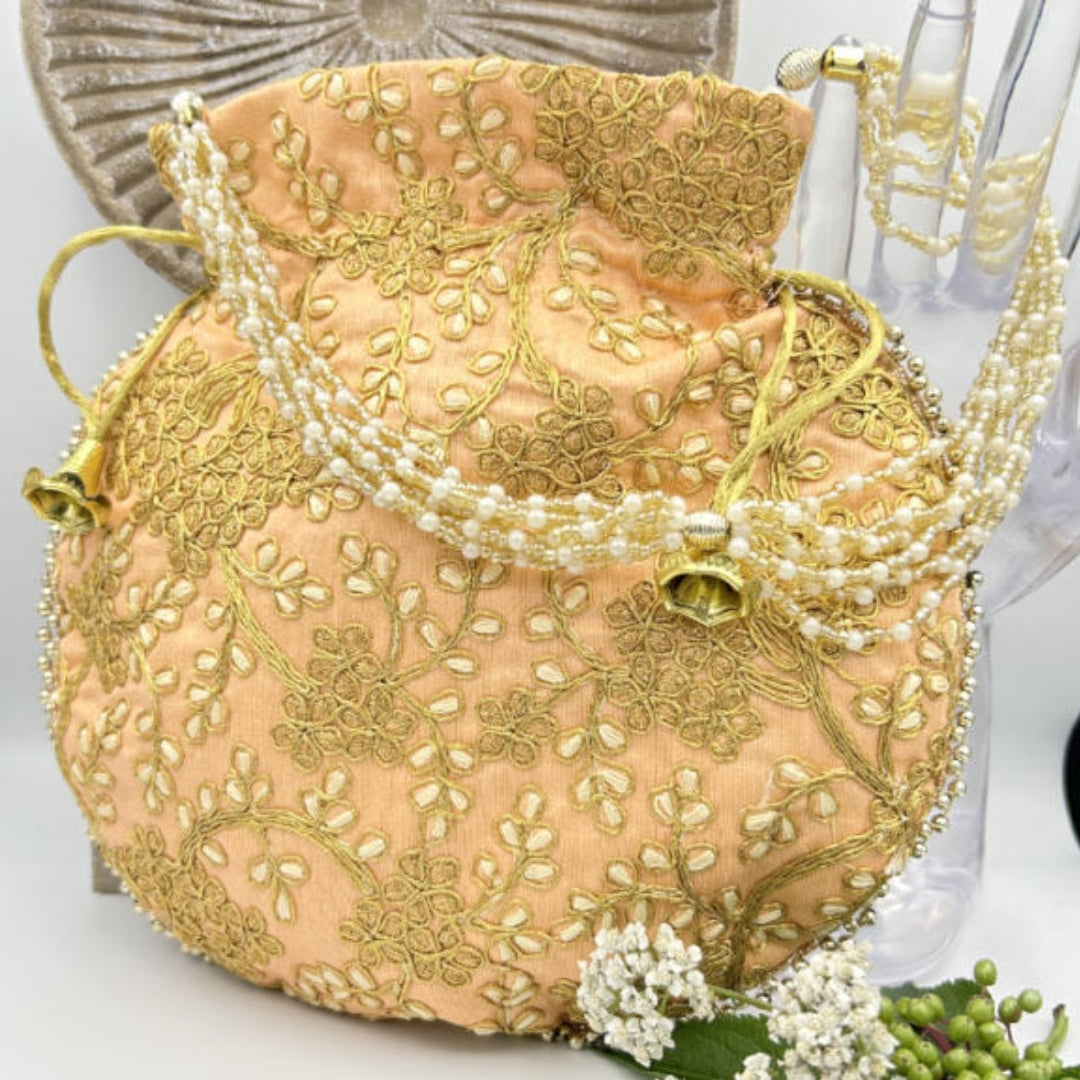 Traditional New Designer Embroidered Favour Bag Potli Bag. Handcrafted Purse Wedding Purse. Perfect Gift For Girl. Evening Bags