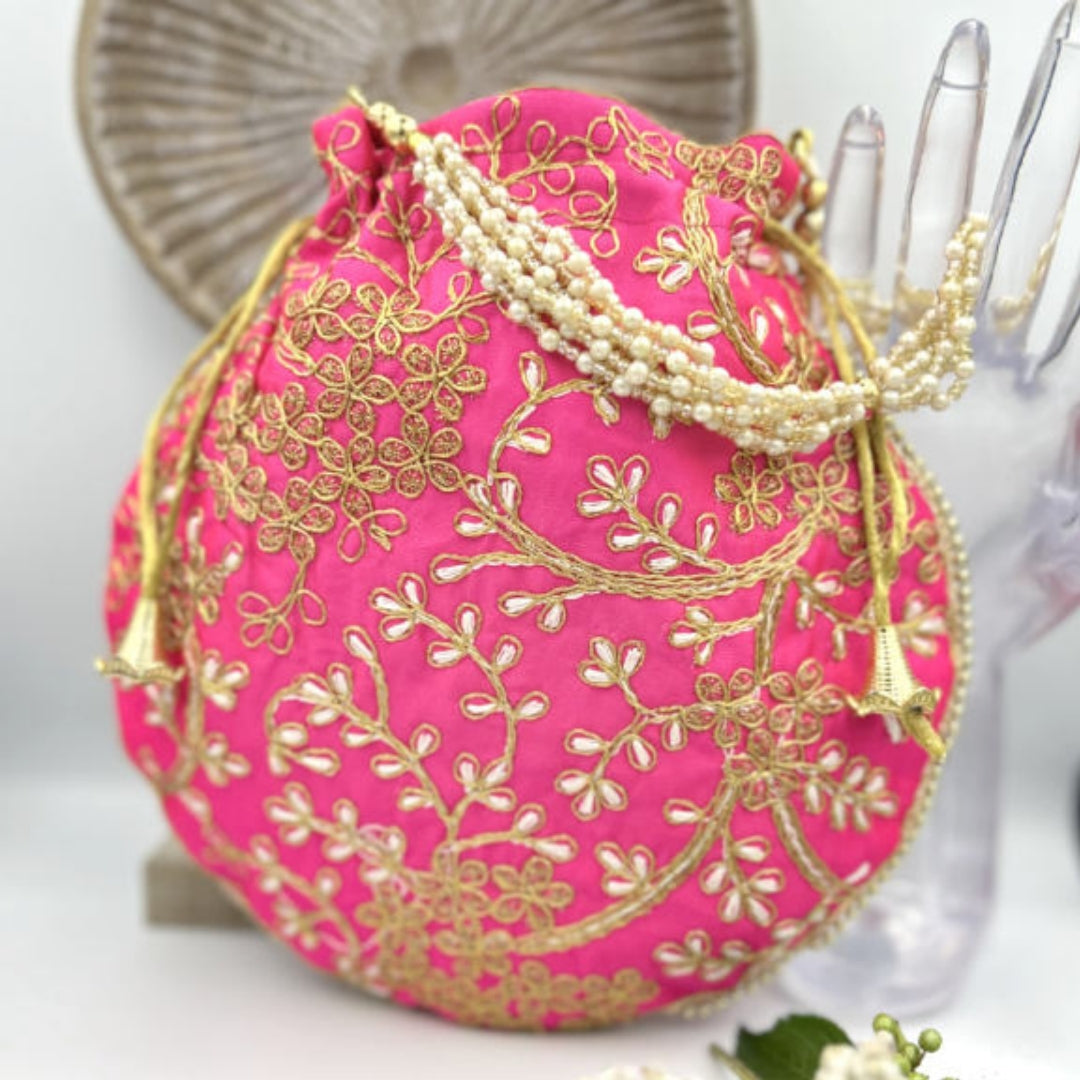 Traditional New Designer Embroidered Favour Bag Potli Bag. Handcrafted Purse Wedding Purse. Perfect Gift For Girl. Evening Bags