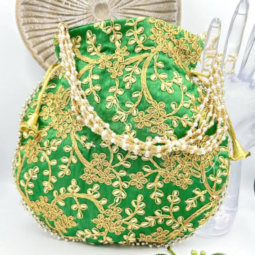Traditional New Designer Embroidered Favour Bag Potli Bag. Handcrafted Purse Wedding Purse. Perfect Gift For Girl. Evening Bags