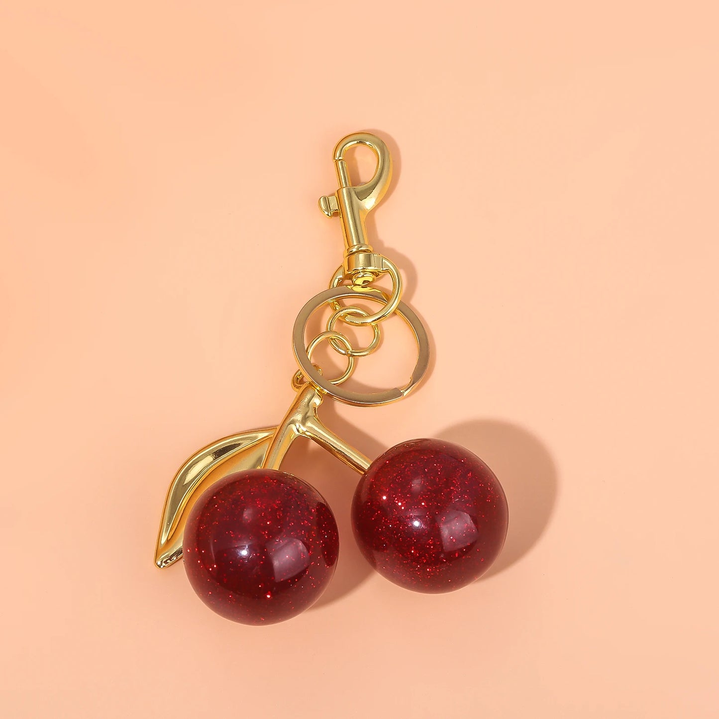 Red Cherry Bag Charm Keychain Exquisite Elegant Small Fresh Cherry Y2K