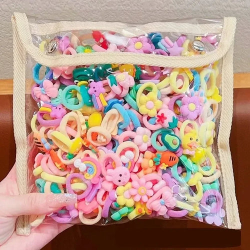 20-40 Pieces/Set Rubber Band for Children Cartoon Hair Band New Sweet