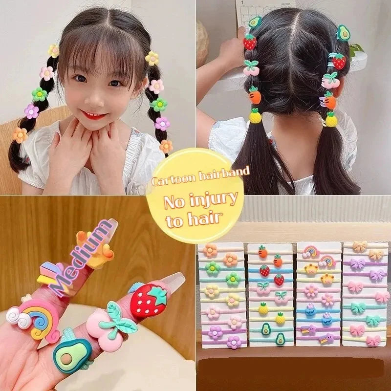 20-40 Pieces/Set Rubber Band for Children Cartoon Hair Band New Sweet