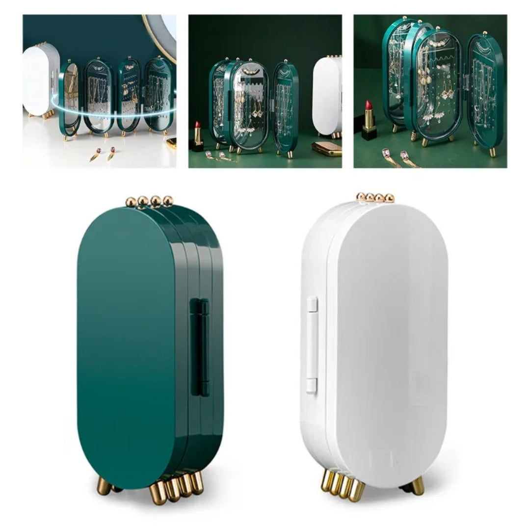 Folding Earring Necklace Display Holder Stand Jewellery Organiser Storage Box