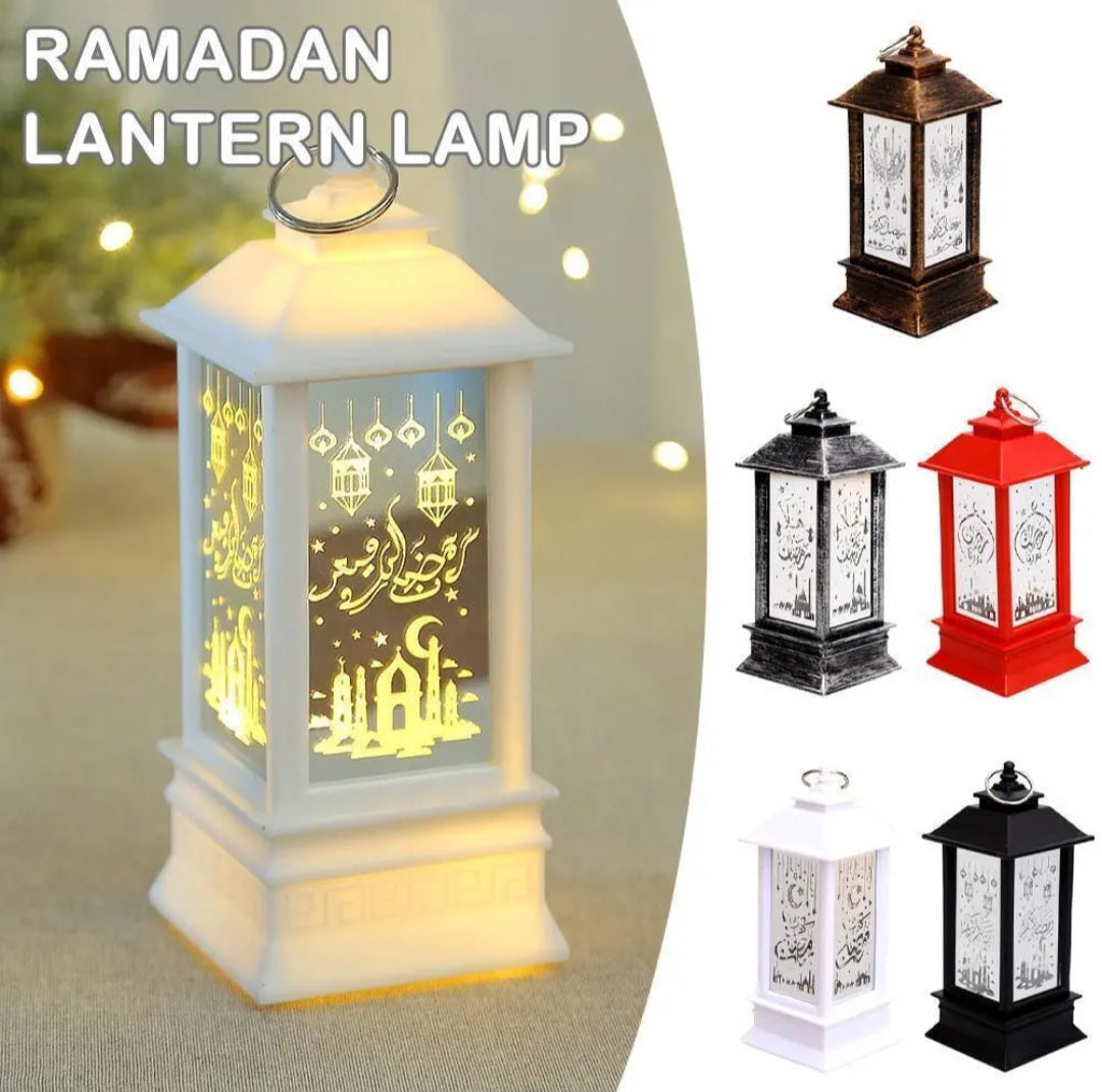 Ramadan Lantern Lamp Eid Mubarak LED Light Muslim Ornament Party Hanging Decor