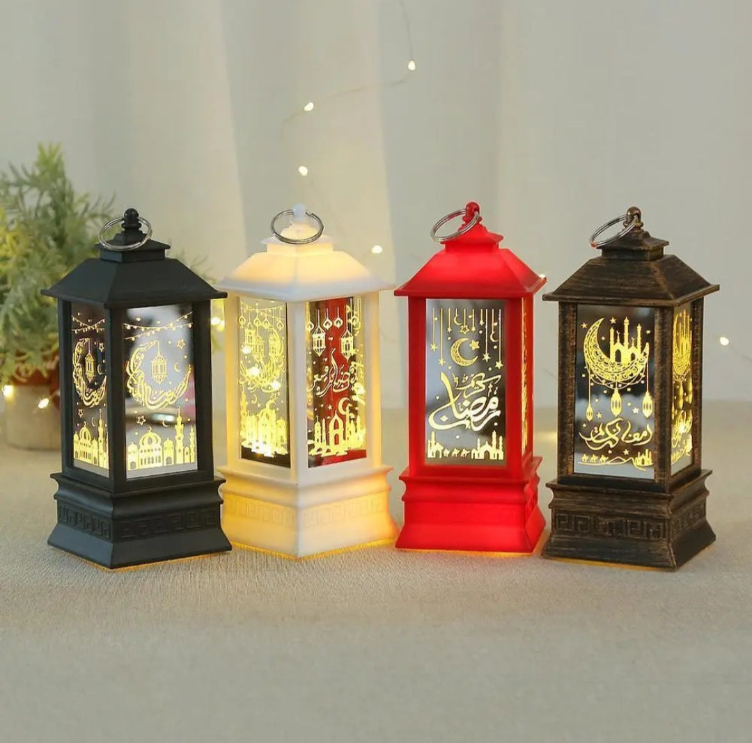 Ramadan Lantern Lamp Eid Mubarak LED Light Muslim Ornament Party Hanging Decor