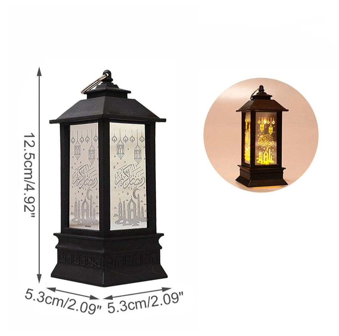Ramadan Lantern Lamp Eid Mubarak LED Light Muslim Ornament Party Hanging Decor